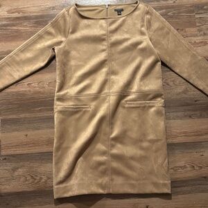 Brown Suede Ann Taylor Dress Size 6 Petite